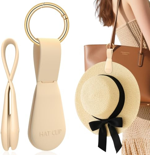 Fikoksol Magnetic Hat Clip for Travel, Silicone Hat Holder for Bag & Beach