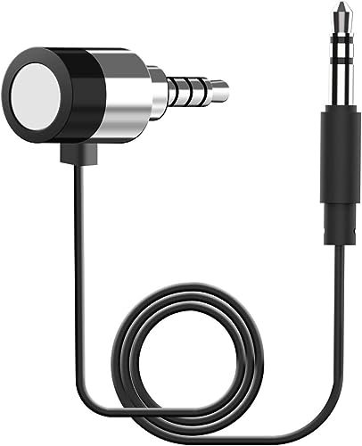 Eyesen Cable jack auxiliar y cable de audio de 3,5 mm, cable de repuesto para micrófono integrado y manos libres, para auriculares, coche, teléfono móvil, PC, altavoces, sistemas estéreo
