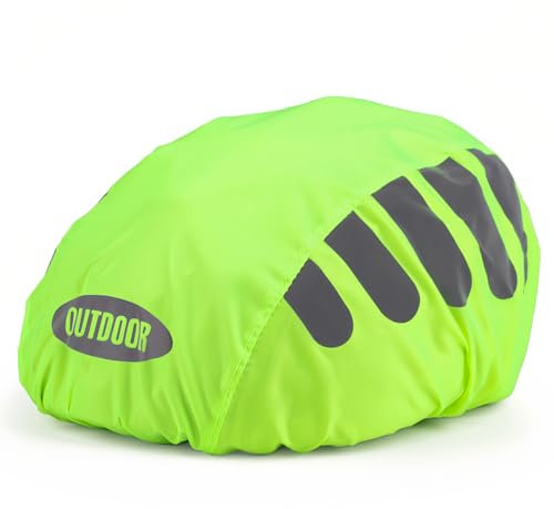 Fahrradhelm Regenschutz Reflektierend，Helmüberzug Fahrradhelm Wasserdichter，Universal Fahrradhelm Regenüberzug，Regenhülle Fahrradhelm, Regenschutz Fahrradhelm für Alle Helme