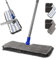 Myiosus Balai Serpillère Microfibre, Serpillere Balai Plat Professionnel Rotatif à 360°, Sec & Humide avec 2 Serpillère en Microfibre et 2 Serpillère en Chenille, Serpillière de Nettoyage des Sols
