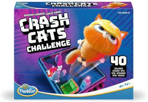 ThinkFun Crash Cats Challenge Logic Game for Kids Age 8+