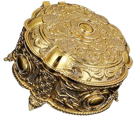 Cabilock Vintage Schmuckkästchen Aus Metall Antike Schmuckschatulle Zur Aufbewahrung Von Ringen Und Ohrringen Dekoratives Schmuckkästchen Im Europäischen Stil Für Damen