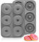 HUSOUE 2 Pack Donut Mould, Non-Stick Doughnut Mould 6 Cavity Donut Tray Food Grade Silicone Donut Pan for Baking Mini Doughnut Tray Muffin Biscuit Doughnut Maker (Grey)