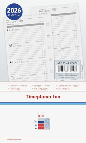 rido/idé Wochenkalendarium Timeplaner fun 2026 | A7