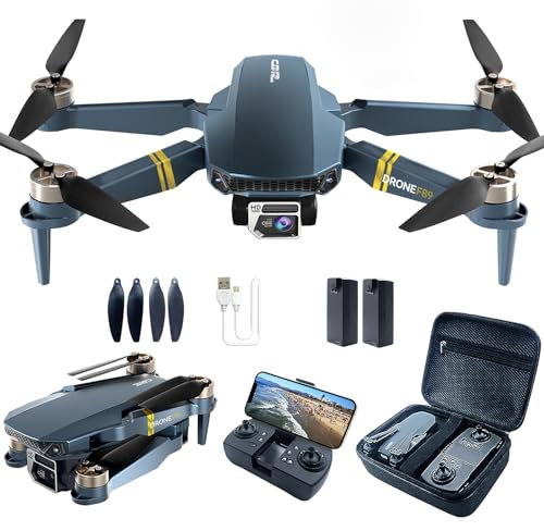 2650 ft Control Range Super Endurance Foldable Drone with Camera for Beginners–60+ min Flight Time, WiFi Quadcopter with 4K HD Camera, Brushless Motor, Auto Hover, Follow Me (3 Batteries)