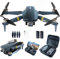 2650 ft Control Range Super Endurance Foldable Drone with Camera for Beginners–60+ min Flight Time, WiFi Quadcopter with 4K HD Camera, Brushless Motor, Auto Hover, Follow Me (3 Batteries)