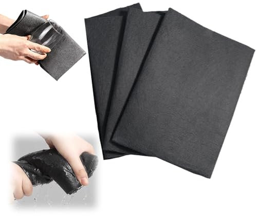 Thickened Magic Cleaning Cloth, Microfiber Glass Mirror Cleaning Cloth, Streak-Free Ultra Absorbent Household Rag for Kitchen, Bathroom and Home Cleaning (3)