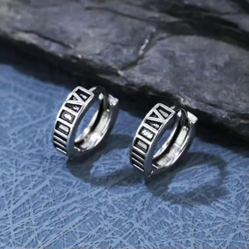 Herren-Creolen aus chirurgischem Stahl, klein, rund, Punk- und Gothic-Schmuck, Geschenk