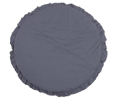 LOLIPPYY Alfombra de Gateo para Ñiño Redonda Carbón, Manta para Gatear Acolchada, Material y Seguro, Tapete de Juego para Niños Pequeños, Adecuado para Actividades y Descanso
