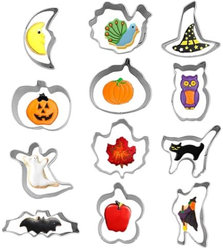 DOKRIN Emporte-pièces,12 emporte-pièces Halloween - Outils de pâtisserie DIY