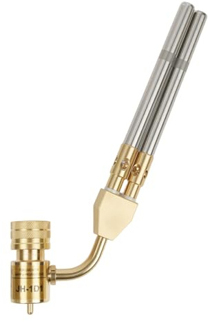 ICOOL Double Flame Hand Torch for Welding Brazing Plumbing HVAC | Maximum Temperature 3600℉, Propane MAPP Gas Torch, CGA600 connection