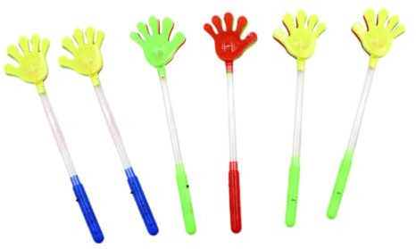 Hemobllo 6 Piezas Aplausos Barras Luminosas De Plástico para Fiestas Juguetes Luminosos Regalos para Fiestas De Cumpleaños Matracas Aplaudidores De Plástico Luminosos