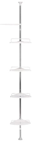 Naqqios Support de rangement d'angle de salle de bain - Étagère de douche debout, support de rangement antirouille, support de rangement pour salle de bain à plusieurs niveaux, durable