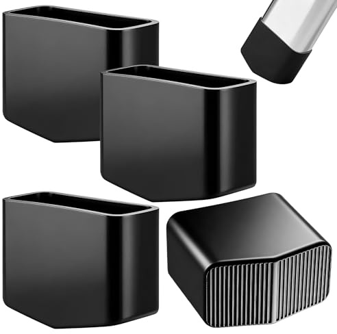 Juego de 4 patas de escalera universales, antideslizantes, patas de goma, 40 x 20 mm, TPU resistente a los rayos UV, patas de goma antideslizantes, para trabajadores domésticos, escalera plegable