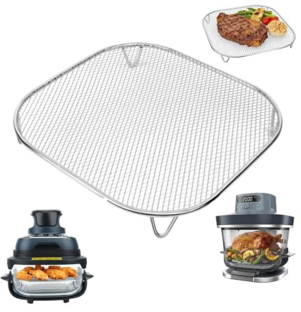 Rejilla de cocción para Ninja CRISPi Freidora, estante de acero inoxidable SUS304 antiadherente para recipiente de vidrio 3,8L Accesorios para Ninja Crispi Air Fryer FN101EU (rejilla)