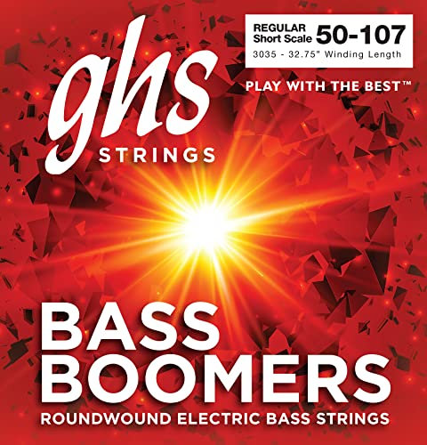 GHS Bass Boomers - Bass String Set, 4-String, Light, .050-.107, Short Scale