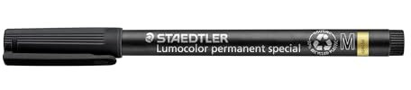 STAEDTLER STAEDTLER 319 M-9 Folienstift Lumocolor special M-Spitze, circa 1.0 mm, permanent, schwarz, 10 Stück im Kartonetui, 319 M-9 VE