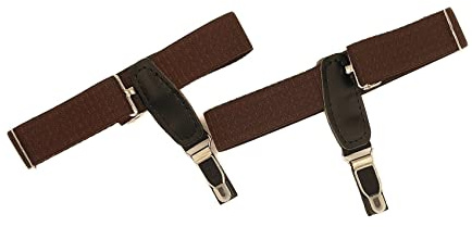 Telliswelt Sockenhalter Herren Strumpfhalter Modell 0-2 braun verstellbar | Individuell verstellbar 23,5 bis 70 cm, hält die Socken den ganzen Tag sicher, ideal zu Anzug, Business und zur Hochzeit