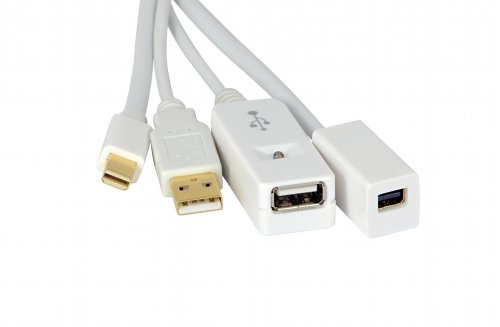 Dr. Bott Pro v2 mini-DisplayPort Extension mit USB (3m) weiß