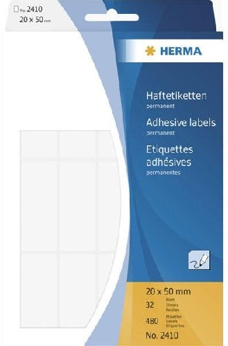 Etiketten 20x50mm 480ST ws HERMA 2410 32BL