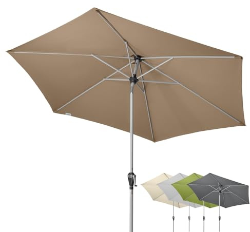 Doppler Active Auto Tilt Gartenschirm Ø 280 cm – Kurbel mit Auto-Tilt, knickbar, UV-Schutz LSF 50+, wetterfestes Polyester, Aluminiumgestell mit Stahlstreben