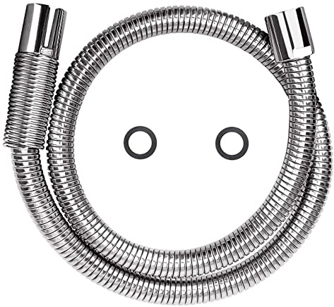POUGEO Gastro Spül Ersatz Gastroschlauch for Küchenarmatur/Gastrobrause Handbrause/Spülbrause Pendelbrause - Inner Schlauch of PEX - Edelstahl Länge 100cm, 48 Zoll Schlauch