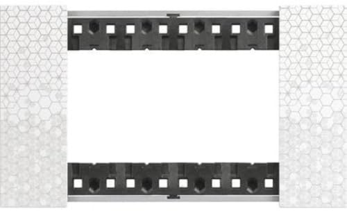 Bticino KA4804MW Living Now - Placca 4 Moduli, Pixel, 147.5 x 86 x 20 mm