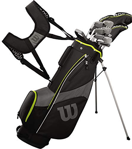 WILSON Golfprofil SGI komplett golfset för män ? Tonåring, vänster hand, svart/gul (tonåring)