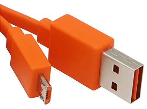 JAINTA Câble de charge USB à alimentation rapide compatible avec haut-parleur Bluetooth sans fil JBL – 1 m et orange