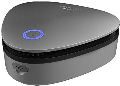 Cecotec Generador de Ozono Portátil TotalPure 1000 Ozone. Expulsa 20 MG/Hora, Potencia 3W, Temporizador con 2 Modos, Luz LED, Carga Mediante USB, Batería 1800 mAh