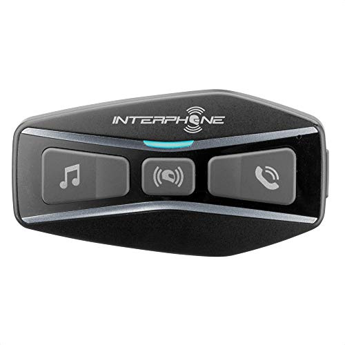 Interphone UCOM4 - Un Paquet - Système de Communication pour Casque Moto Bluetooth 5.0, 4 Motos, Distance 1 km, Autonomie jusqu'à 15 Heures, MP3, GPS, étanche IP67, Universel