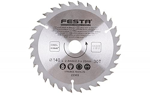 FESTA - Hoja de sierra circular para madera TCT 140 mm/2. 8/20/30.