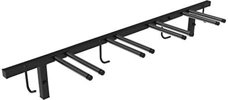 Ski Wandhalterung Skiwandhalter Stockhalter für 4 Paar Skihalter aus Stahl | Halter für Skier und Skistöcke, platzsparende Aufbewahrung, für Garage und Keller, Skiträger, Wandhaken