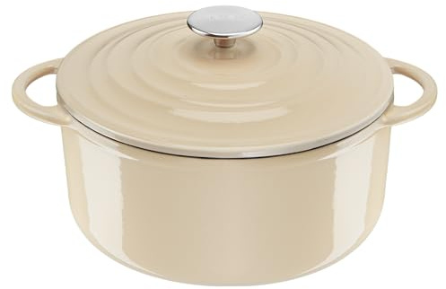 Tefal Cazuela E25905 LOV 29cm - Diseño robusto en tonos tierra modernos, 97% de hierro reciclado, todas las fuentes de calor también inducción, resistente al horno, revestimiento cerámico, tapa de