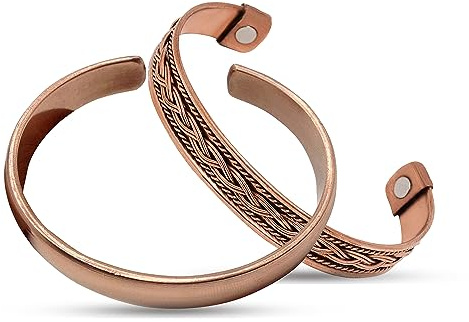 Wonder Care Armband aus reinem Kupfer für Damen und Herren, Kupfer-Kada für Herren, Kupferband mit Samtetui und Geschenkbox