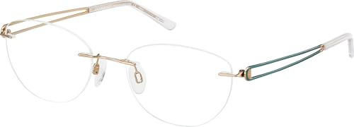 CH TITANIUM PERFECT CHARMANT Brille mit Sehstärke für Damen optional mit Sonnenbrillentönung oder Blaulichtfilter, Katzenauge, gefertigt aus Titan, Modell: 29829 (inklusive Brillenetui)