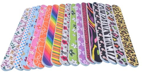 Healeved Strumento Per Unghie a Doppia Faccia 50 Pezzi, Blocchi Per Lucidatura Manicure, Accessorio Nail Art Portatile Per Ritocco Unghie in Viaggio