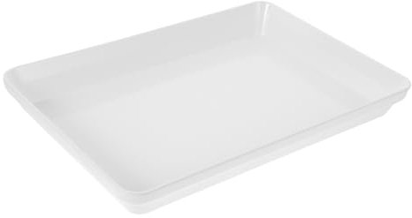 OUNONA White Rectangular Snack Tray Serving Tray for Kitchen Counter Organizing for Food Display Multi-function Dessert for Dessert Table