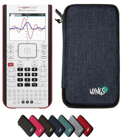 TI-Nspire CX II-T inkl. WYNGS Schutztasche Blau - Grafikrechner - Basic Set
