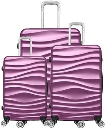 Reisekoffer Koffer 3 TLG Hartschale Trolley Set Kofferset Handgepäck Gepäck Reisetasche ABS-04 Lila