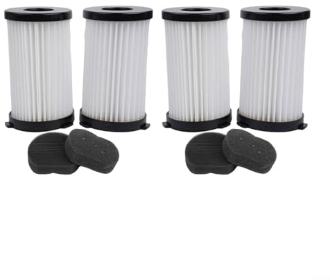 Filter Replacement for Goodmans 356277, 2-in-1 Compact Cylinder Vacuum Cleaner Filters Accessories, Removable & Washable Filter(4 Pcs)