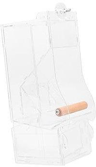 BESPORTBLE 1stück Automatischer Futterspender Für Vögel Acryl Futterbehälter Für Wellensittiche Und Kanarienvögel Mit Transparenten Trennwänden Und Einfachem Zugang Zur Reinigung