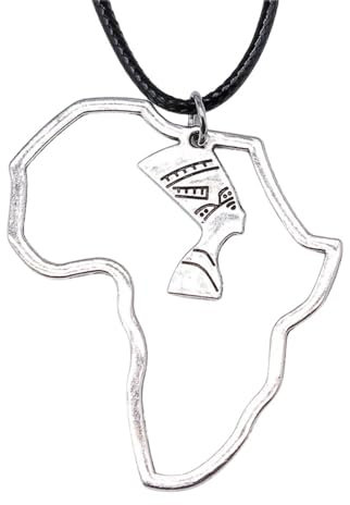 Anker Kubanische Kette Antik Gelb Farbe 52x39mm Afrikanische Serie Altägyptischer Pharao Anhänger Schwarzes Seil Schwarzes Leder Seil Kette Halskette entwickeln Kette