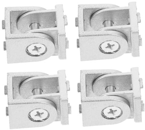 ROMISBABA 4pcs Metal Living Hinge for Aluminum Extrusion Profile Zinc Alloy Pivot Joint Connector Flexible Pivot Joint Compatible Series Aluminum Hardware