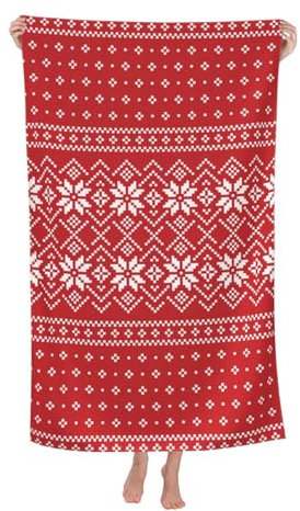 Herren Damen Duschtücher Großes Strandtuch „Frohe Weihnachten“ Microfaser Handtücher Niedlich Strandtuch Besonderes Handtücher Für Picknicks Urlaub Yoga