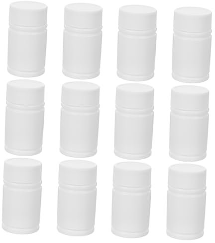 TOKIDNY 12 Stück Leere Hdpe Pillenfläschchen 20 Ml Mit Schraubverschluss Auslaufsichere Medikamentenflaschen Kleine Wiederverwendbare Tablettendosen Für Reisen Und Alltag