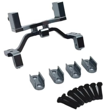 YONMFRDS RC Car DIY Parts For WPL 1/10 C74 1/16 For Spring Fastener Steering Gear Fixed Base Set Full For Range Remote Control Car Metal Upgrade(Gray)