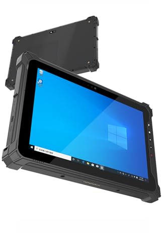 RUGLINE RT-I17J Rugged Tablet PC 10.1 Win 11 8+128G, Intel N5100, Windows Tablet 10000mAh/3.8V Batteria, 1280x800 Pixel, IP65, BT5.0, Wi-Fi, 4G, GPS, 700Nit, PC da Lavoro Esterno Industriale, Nero