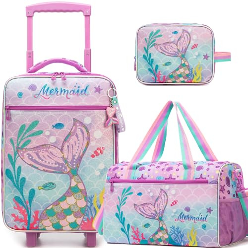 HTgroce Valise Enfants Souple Sac de Voyage pour Enfants Sac de Sport Petite Valise Cabine Sac Trolley Bagage Con Trousse de Toilette de Voyage