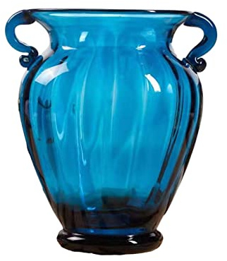 GZSLKSCD Vase Bleu en Verre, Grand Vase à Fleurs, Petit Vase amphore pour Culture hydroponique, Fleurs fraîches, décoration d'intérieur (Bleu 15 x 30,5 cm) (Bleu 10,5 x 16,5 cm)